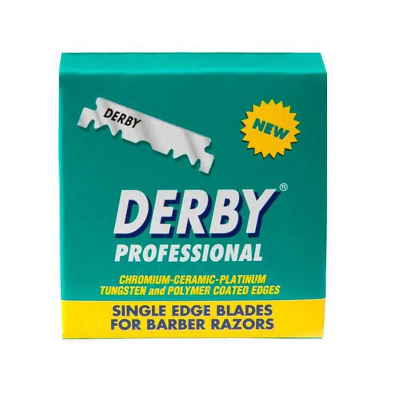 100x Derby Saloon single edge Razor Blades