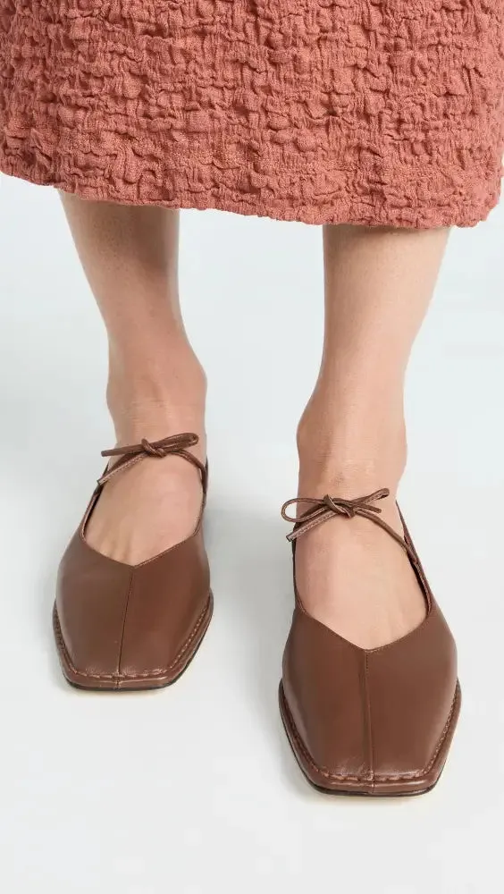 ALOHAS Sway Leather Ballet Flats