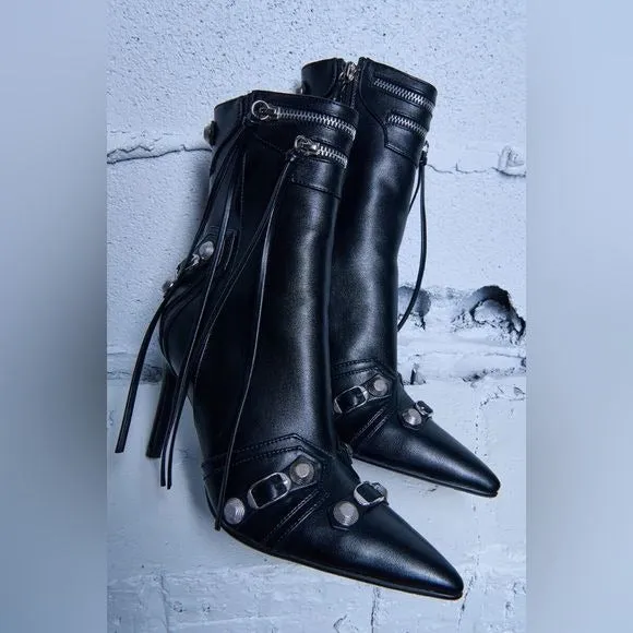 Callie Lives XENA AZALEA WANG Brooklyn Baby Stiletto Ankle Bootie Black Size 10
