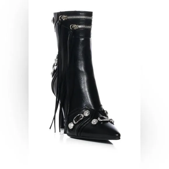 Callie Lives XENA AZALEA WANG Brooklyn Baby Stiletto Ankle Bootie Black Size 10