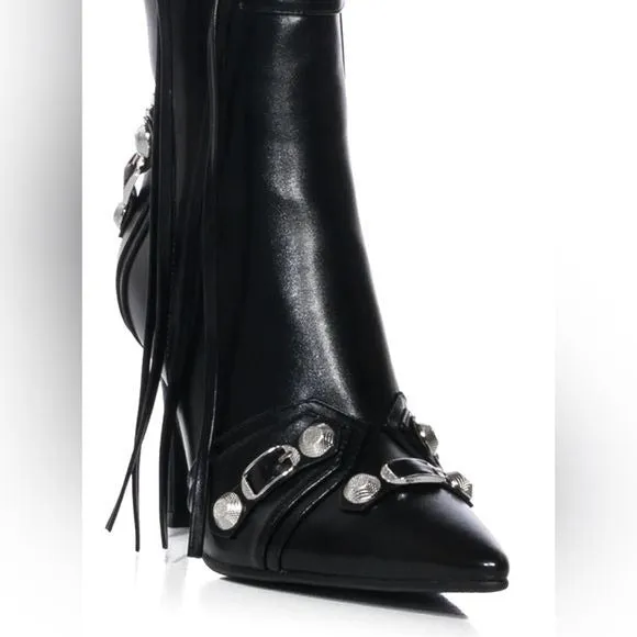 Callie Lives XENA AZALEA WANG Brooklyn Baby Stiletto Ankle Bootie Black Size 10