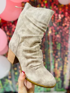 Cream Preston Scrunch Booties