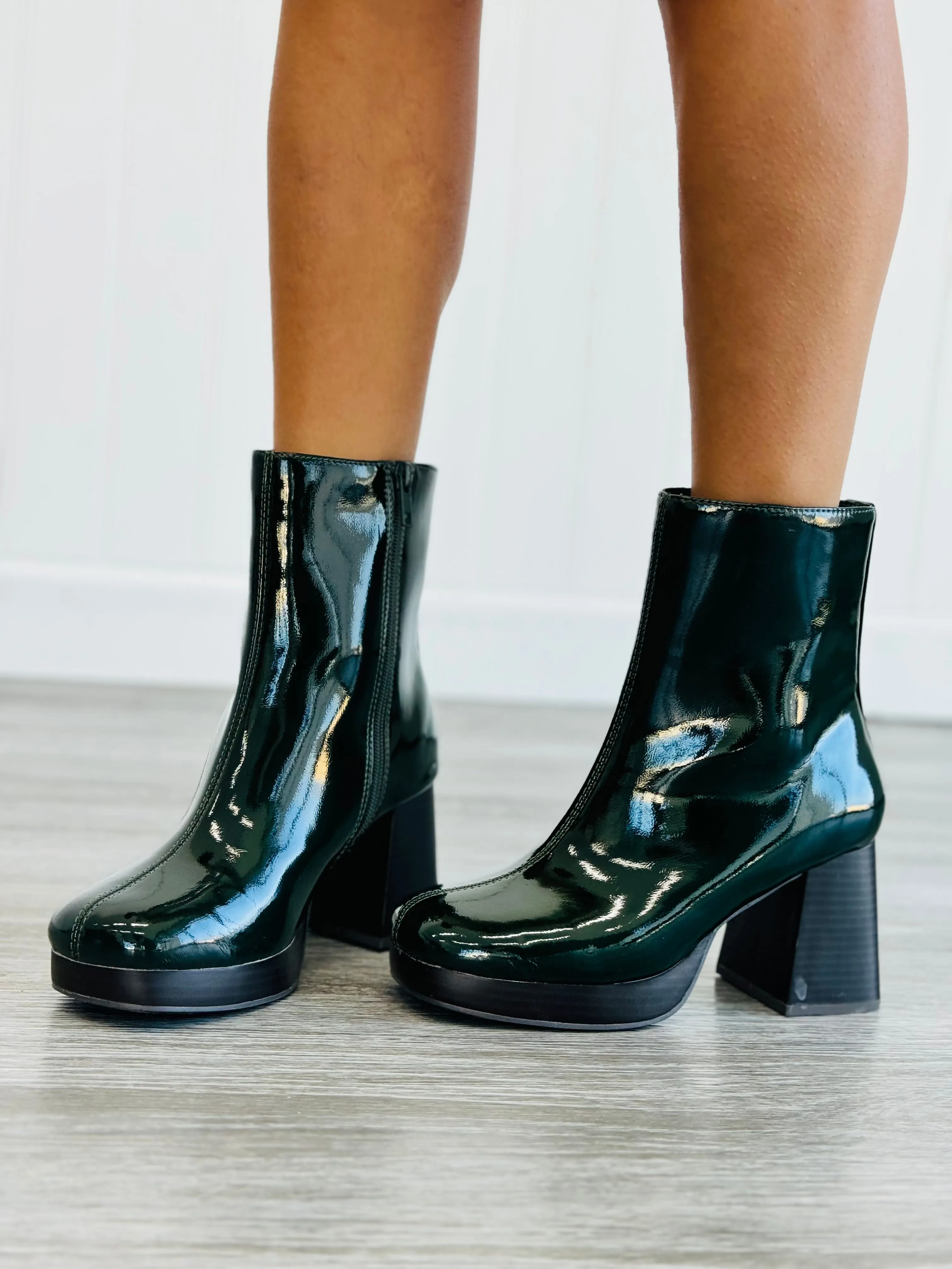 Dark Green Beyond A Doubt Booties