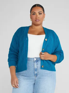 Fashion To Figure - Katya V-Neck Cropped Cardigan