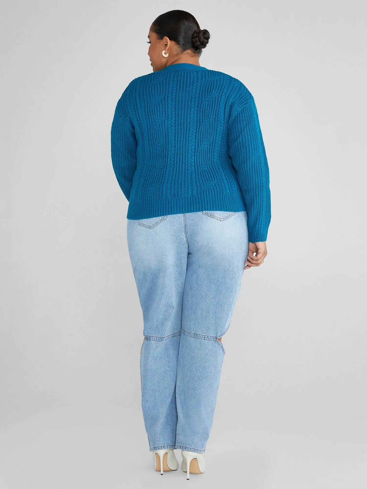 Fashion To Figure - Katya V-Neck Cropped Cardigan