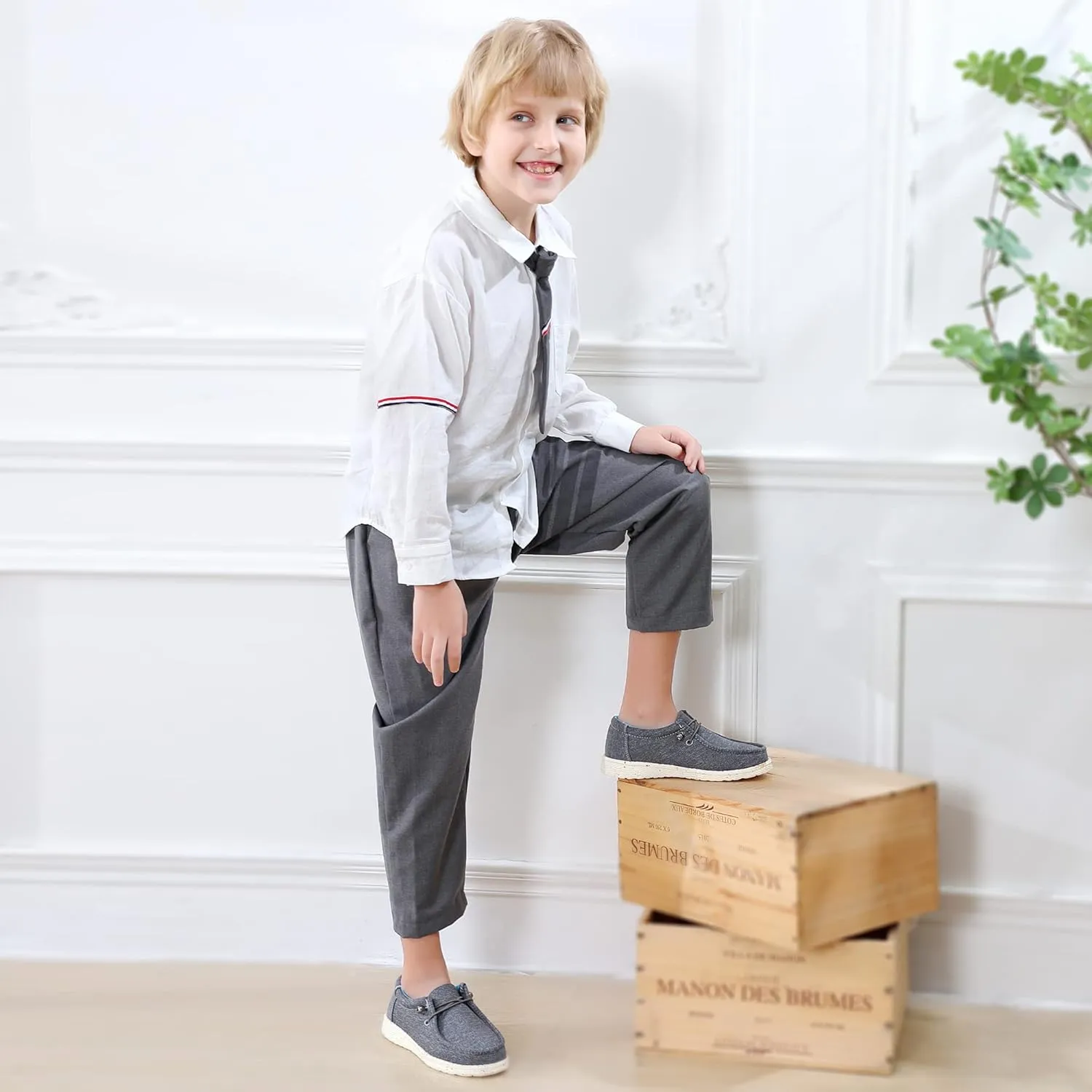 firelli Kids Loafers Boys Girls Canvas Walking Shoes School Shoes