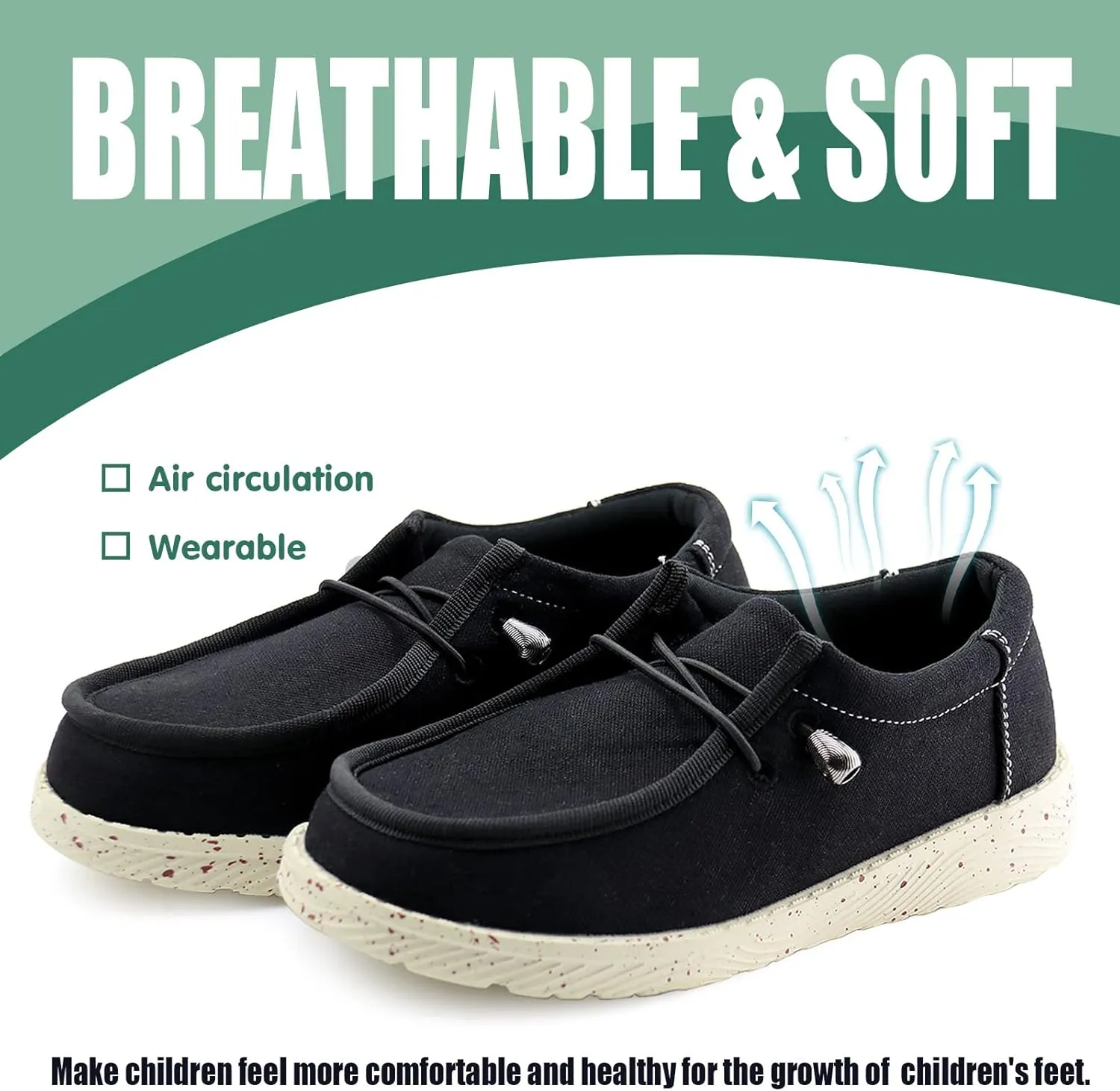 firelli Kids Loafers Boys Girls Canvas Walking Shoes School Shoes
