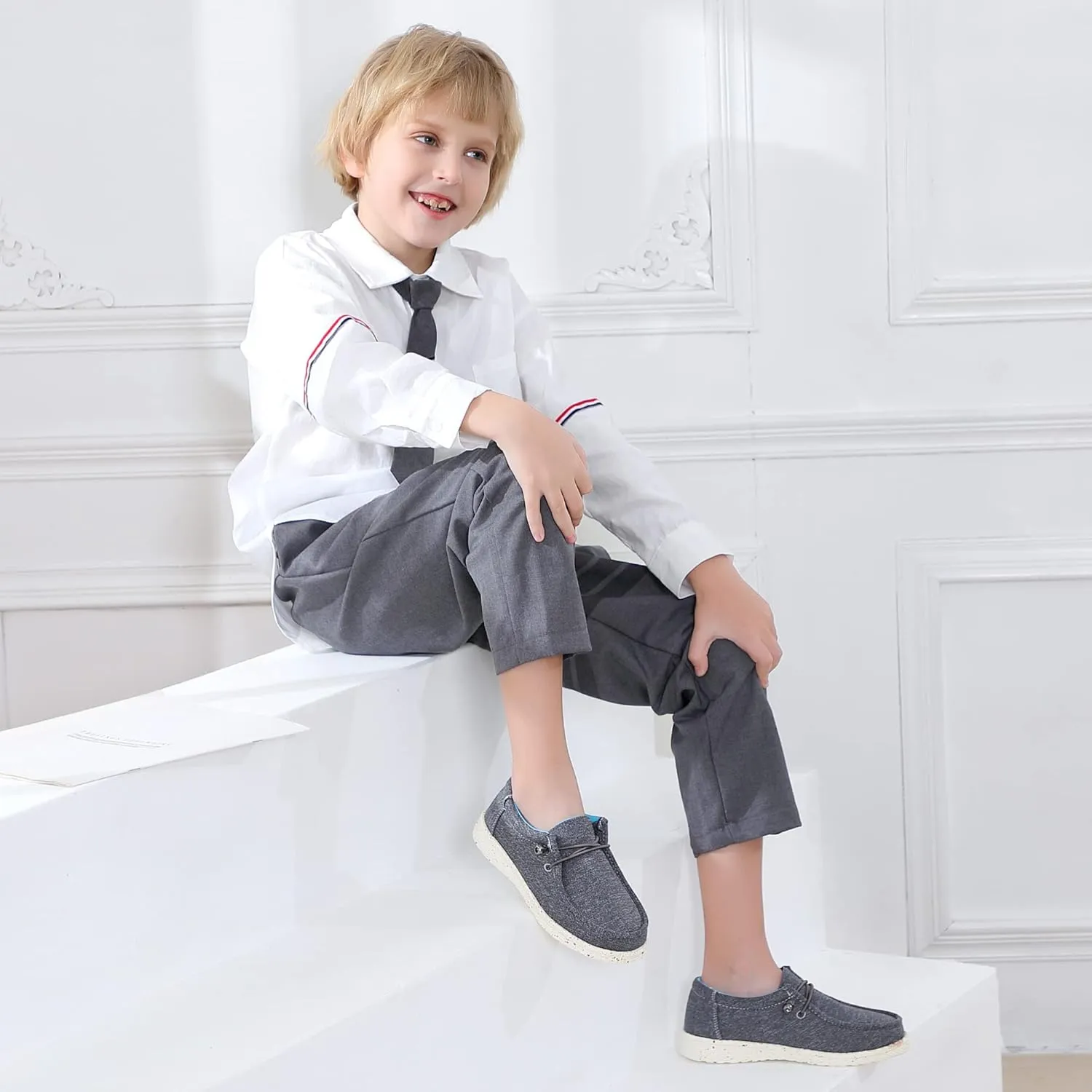 firelli Kids Loafers Boys Girls Canvas Walking Shoes School Shoes
