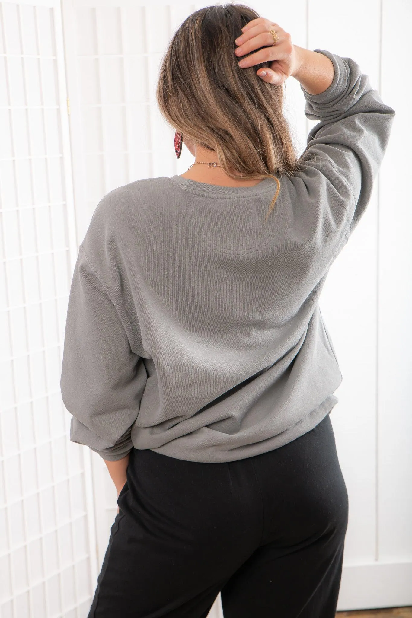 Grey USC Helmet Sweatshirt