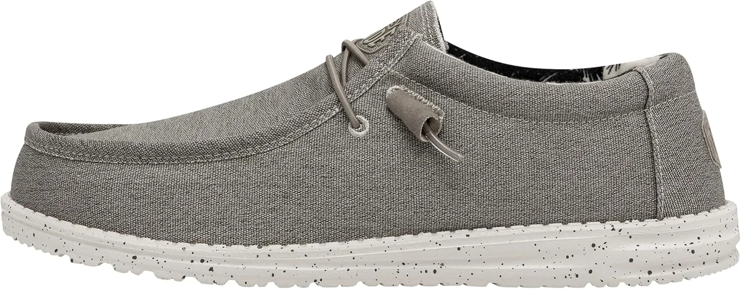 Hey Dude Men's Wally Canvas Stretch Beige Size 10 | Men's Shoes | Men Slip-on Loafers | Comfortable & Light-Weight