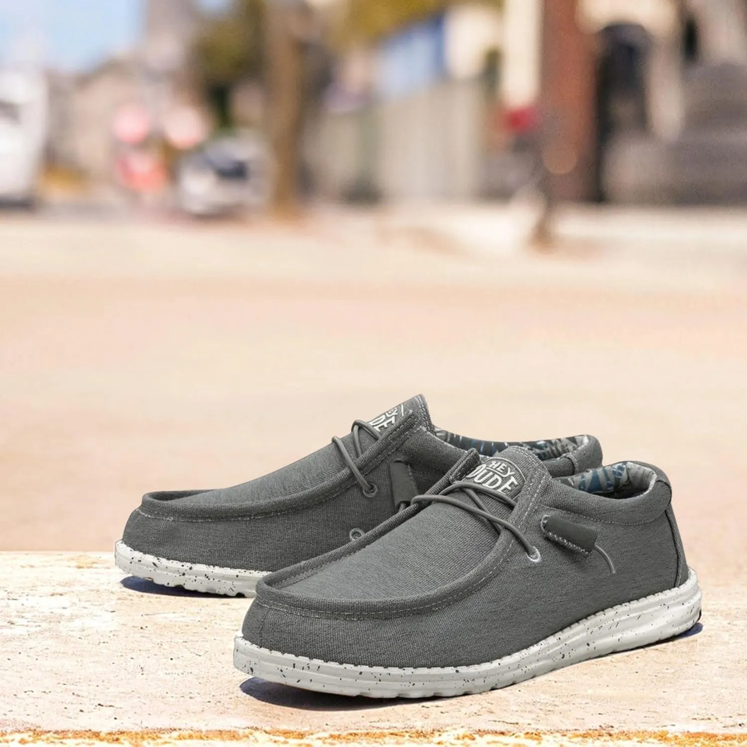 Hey Dude Men's Wally Stretch | Men's Loafers | Comfortable & Light-Weight