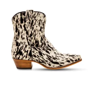 Hide on Hair Black White Booties