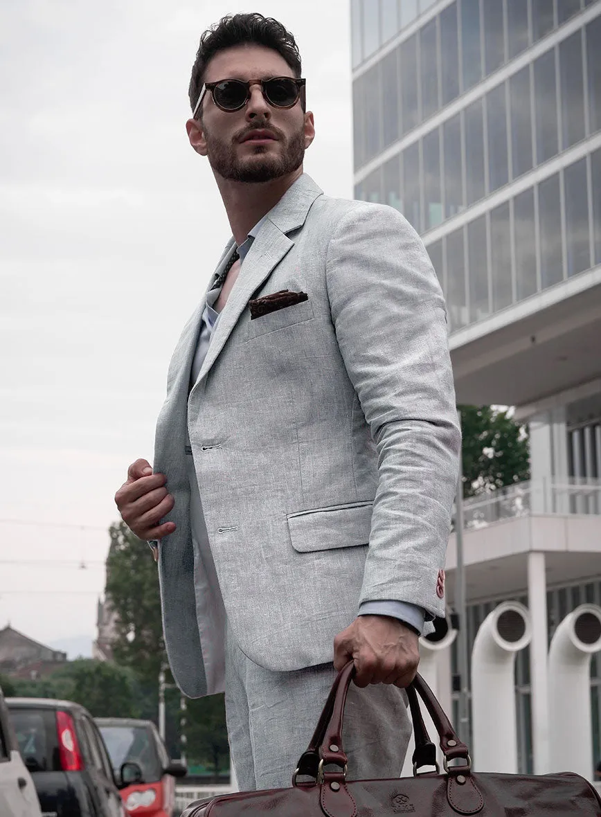 Italian Zod Light Gray Linen Jacket