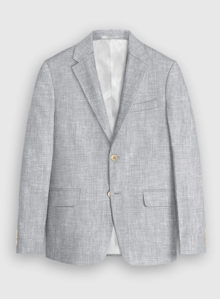 Italian Zod Light Gray Linen Jacket