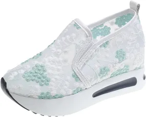 Ladmiple Sneakers For Women Comfortable Shoes Fashion Slip On Walking Shoes Dressy Casual Summer Platform Flats Loafers