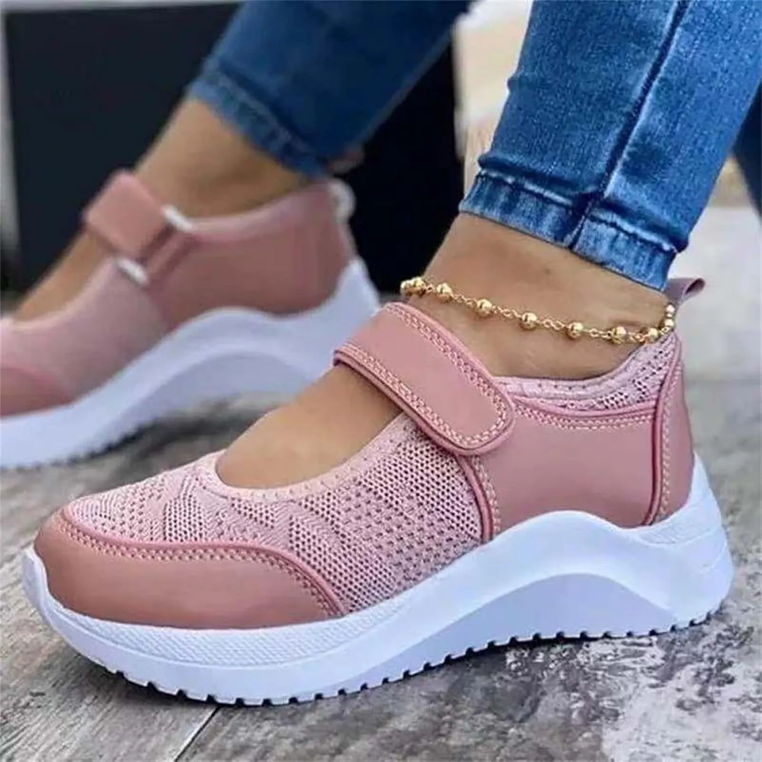 Ladmiple Sneakers For Women Walking Shoes Comfortable Lace ups Casual Summer Fashion Slip On Platform Flats Loafers