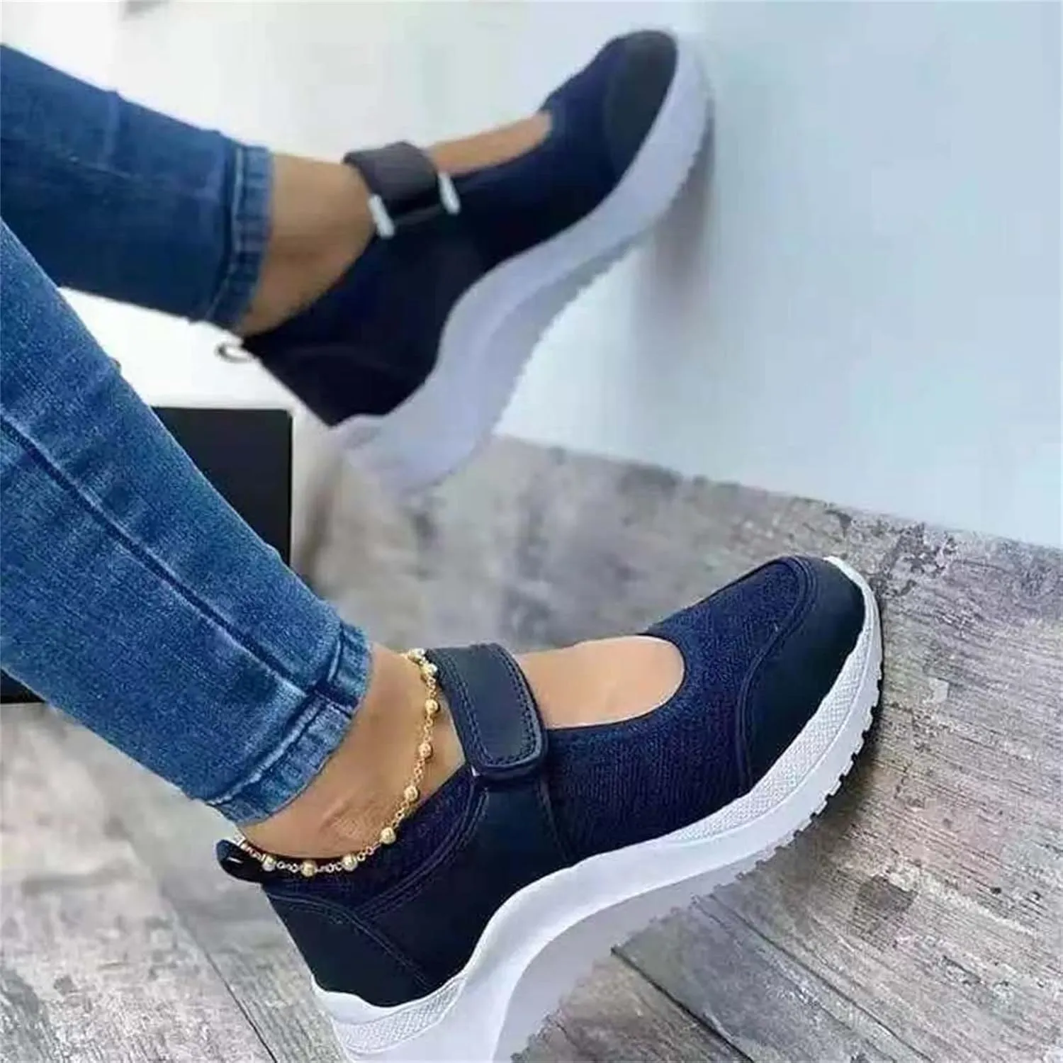 Ladmiple Sneakers For Women Walking Shoes Comfortable Lace ups Casual Summer Fashion Slip On Platform Flats Loafers