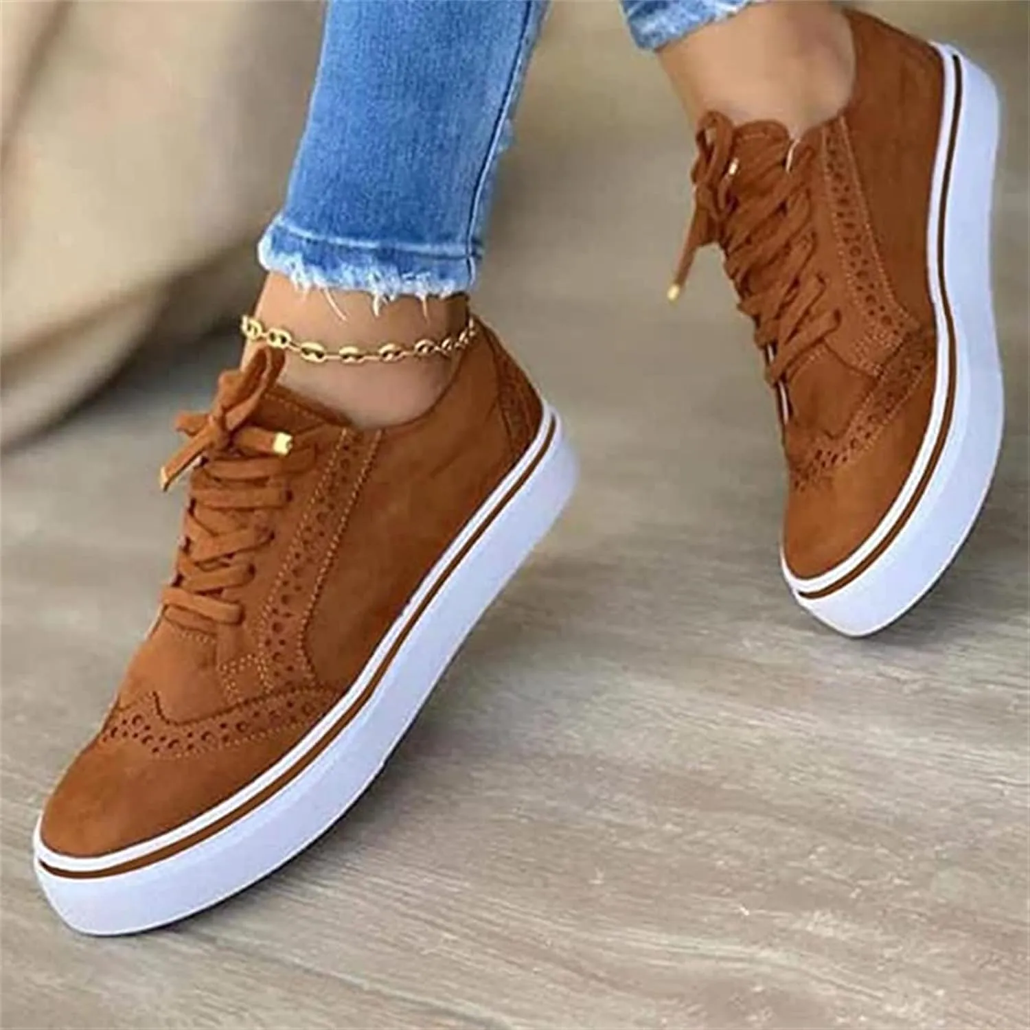 Lausiuoe Shoes For Women Flats Comfortable Dressy Fashion Canvas Sneakers Casual Low Top Comfort Slip On Walking Loafers