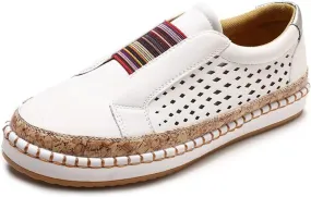 Lausiuoe Sneakers For Women Wide Width Comfortable Low Top Casual Canvas Shoes Fashion Slip On Walking Flat Loafers