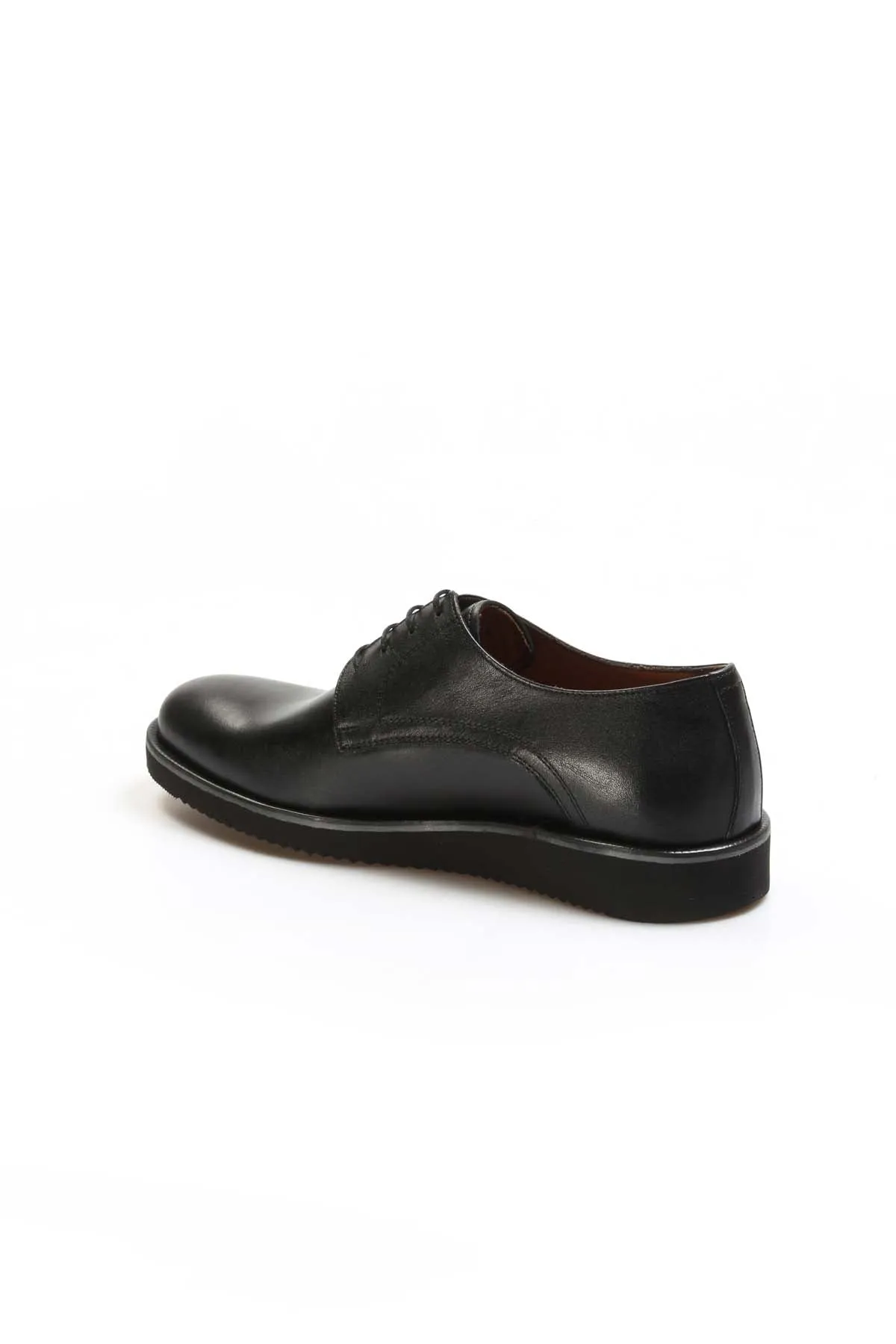 Men's Black Leather Derby Shoes with Sleek Design - Wessi