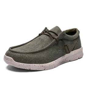 Men's Canvas Breathable Loafers Outdoor Light Walking Shoes