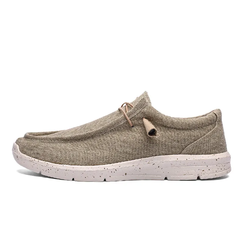 Men's Canvas Breathable Loafers Outdoor Light Walking Shoes