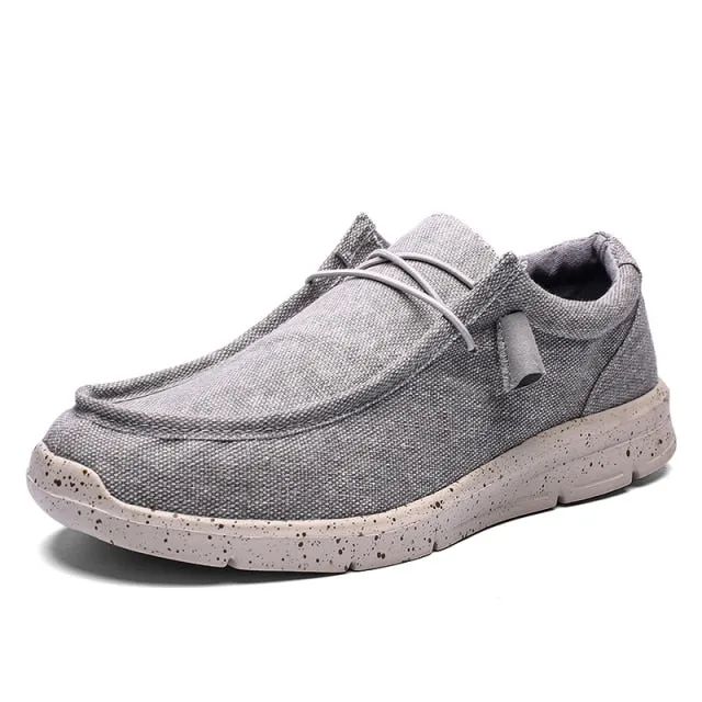 Men's Canvas Breathable Loafers Outdoor Light Walking Shoes