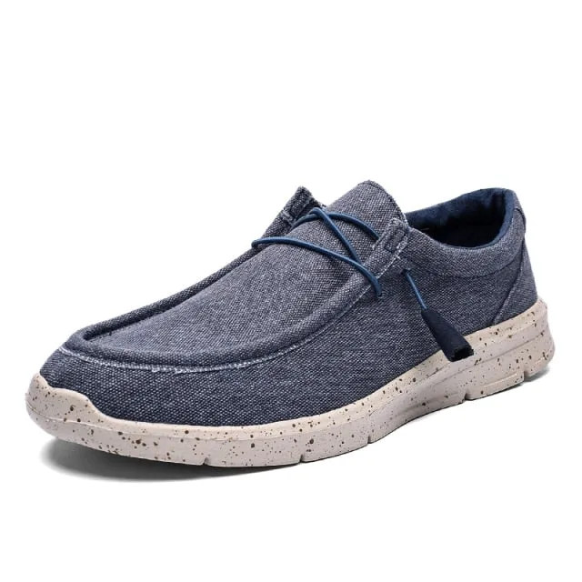 Men's Canvas Breathable Loafers Outdoor Light Walking Shoes
