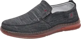 Men's Canvas Loafers Casual Slip-on Shoes Sneakers Loafers Comfort Walking Shoes Fashion Driving Shoes Stretch Shoes for Male Business Work Office Boat Shoes