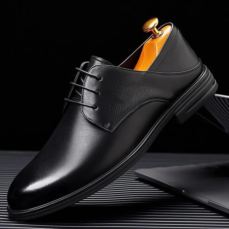 Men's Classic Lace-up Oxford Shoes Patent Leather Retro Comfortable Business Dress Shoes Men Prom Wedding Business Office Dress Shoes