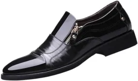 Men's Comfort Orthopedic Dress Shoes Mens Soft Patent Leather Men's Comfortable Oxford Shoes for Wedding Evening Uniform Party Office