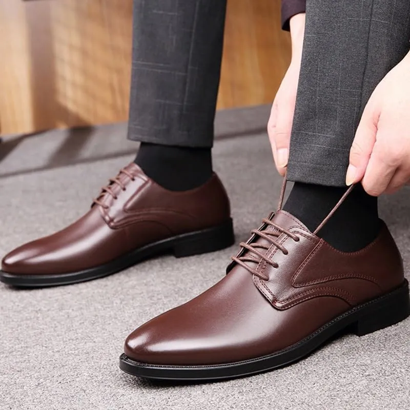 Men's Dress Shoes Classic Lace-up Formal Oxfords Shoes Patent Leather Formal Business Oxford Shoes