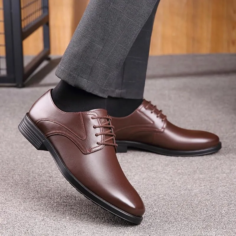 Men's Dress Shoes Classic Lace-up Formal Oxfords Shoes Patent Leather Formal Business Oxford Shoes