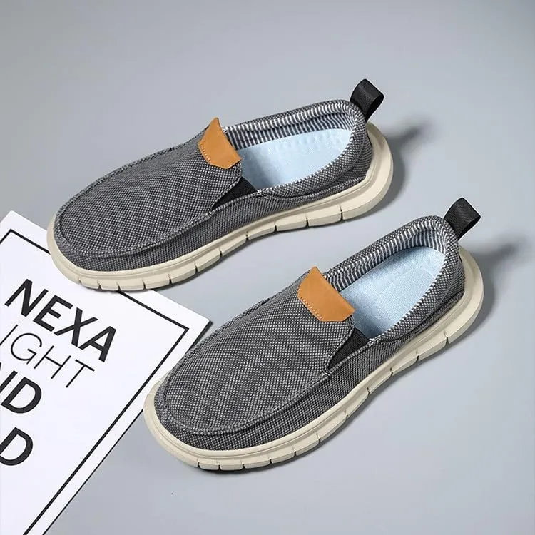 Mens Loafers Casual Slip-on Shoes - Mens Boat Shoes Comfy Lightweight Canvas Non-Slip Sneakers Walking Shoes