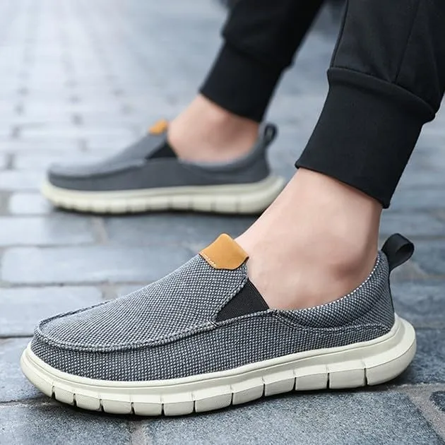 Mens Loafers Casual Slip-on Shoes - Mens Boat Shoes Comfy Lightweight Canvas Non-Slip Sneakers Walking Shoes