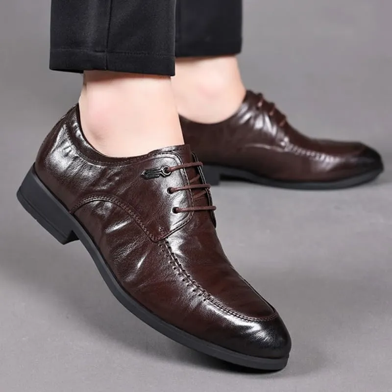 Mens Oxfords Shoes Wedding Leather Fashion Oxford Shoes Party Classic Business Lace Up Dress Shoes