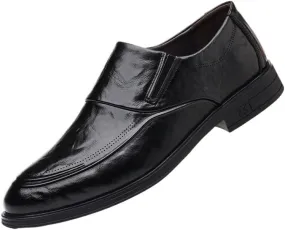 Men's Patent Leather Business Derby Shoes Casual Retro Oxford Shoes Slip on Loafer Formal Comfortable Dress Shoes