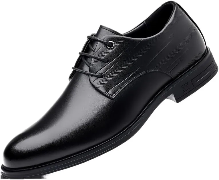 Men's Patent Leather Dress Shoes Mens Lace-Up Tuxedo Oxfords Shoes Lightweight All-Day Comfort Loafers for Men