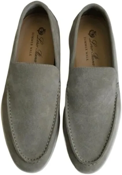 Men's Trendy Solid Slip On Loafer Shoes Slip-Ons Round Toe Low Top Non-Slip Casual Dress Shoes