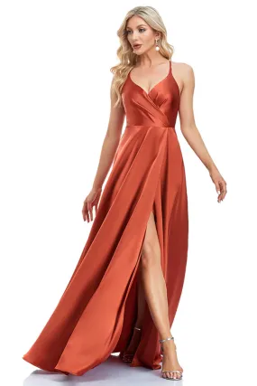 Mythical Romance Backless Trendy Satin Maxi Dress