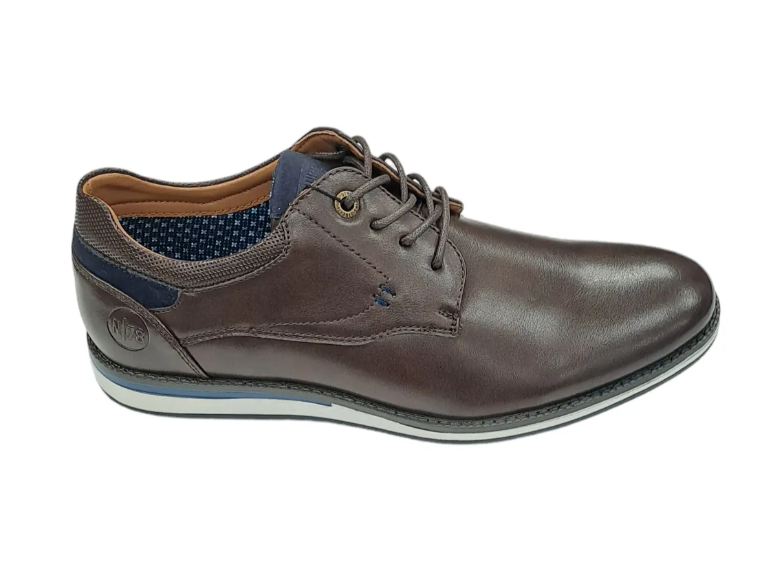 Ninety 78 Mens Smart Casual Laced Shoe - Brown