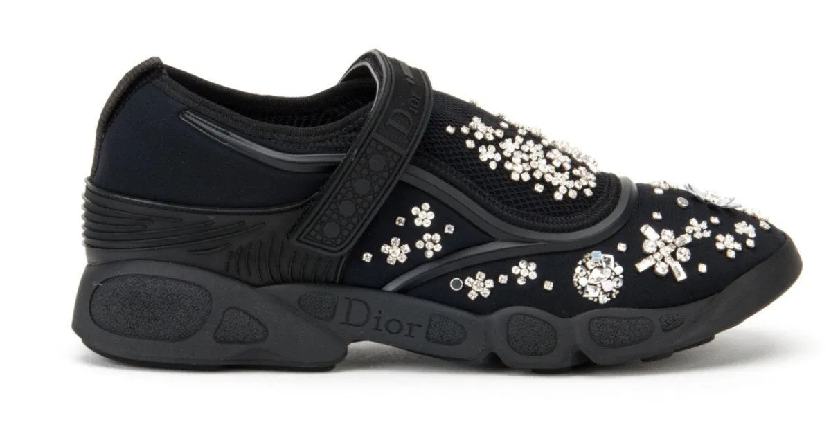 Noir Fusion Strap Sneakers
