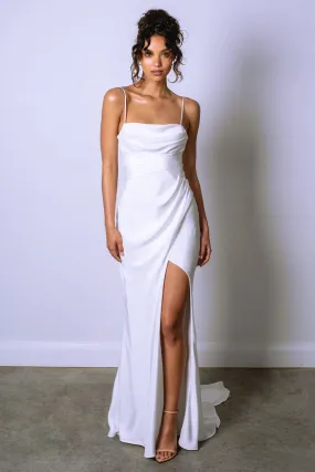 Now and Always Trendy Satin Wedding Dress