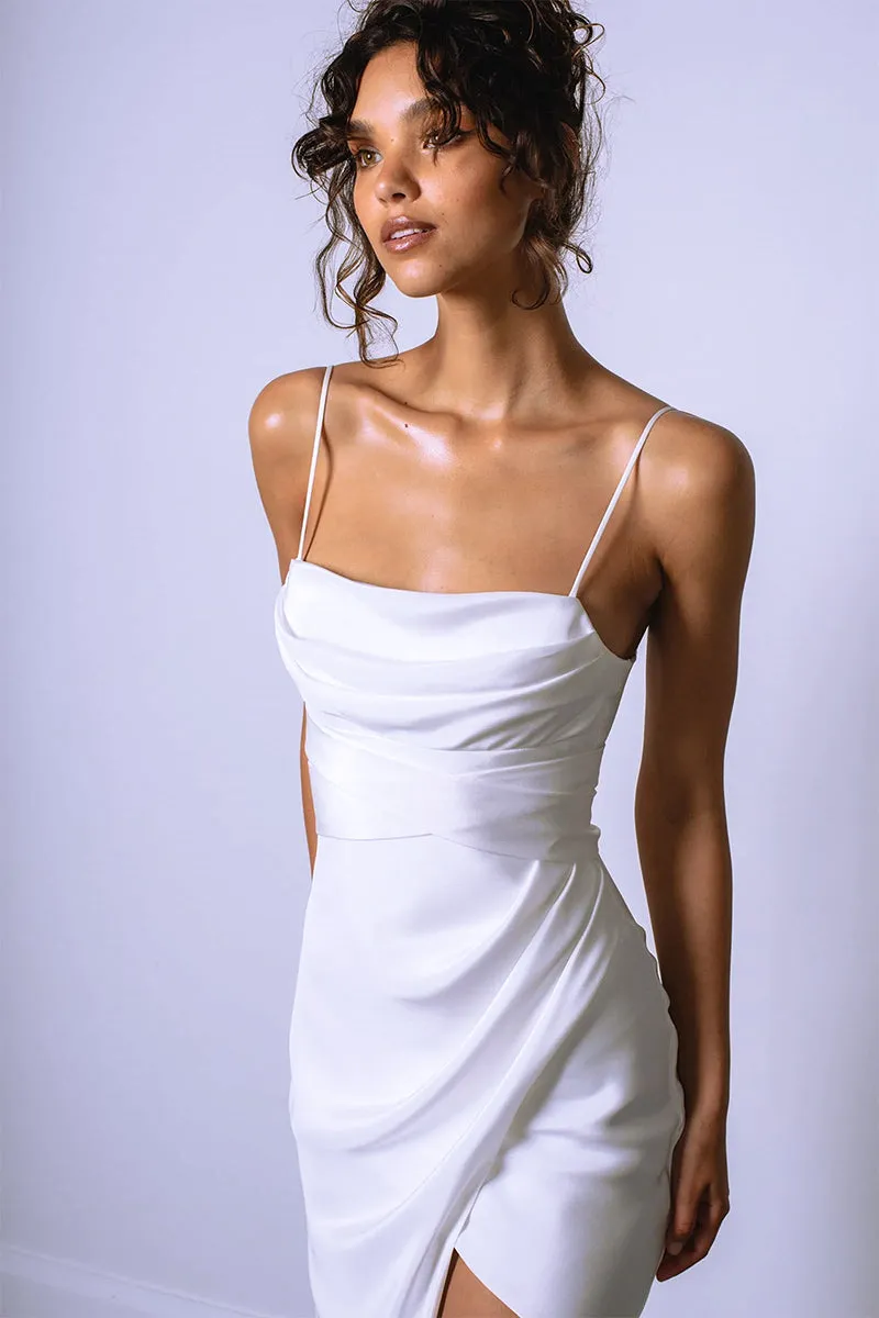 Now and Always Trendy Satin Wedding Dress