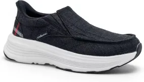 OrthoComfoot Women's Orthopedic Slip On Loafers: Comfortable Orthotic Walking Shoes with Arch Support for Plantar Fasciitis, Canvas Thick Sole Loafers for Foot and Heel Pain Relief