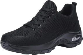 Orthopedic Sneakers for Women Mesh Breathable Air-Cushion Walking Running Shoes Comfortable Tennis Shoes Non Slip Lightweight Casual Womens Sneakers with Arch Support