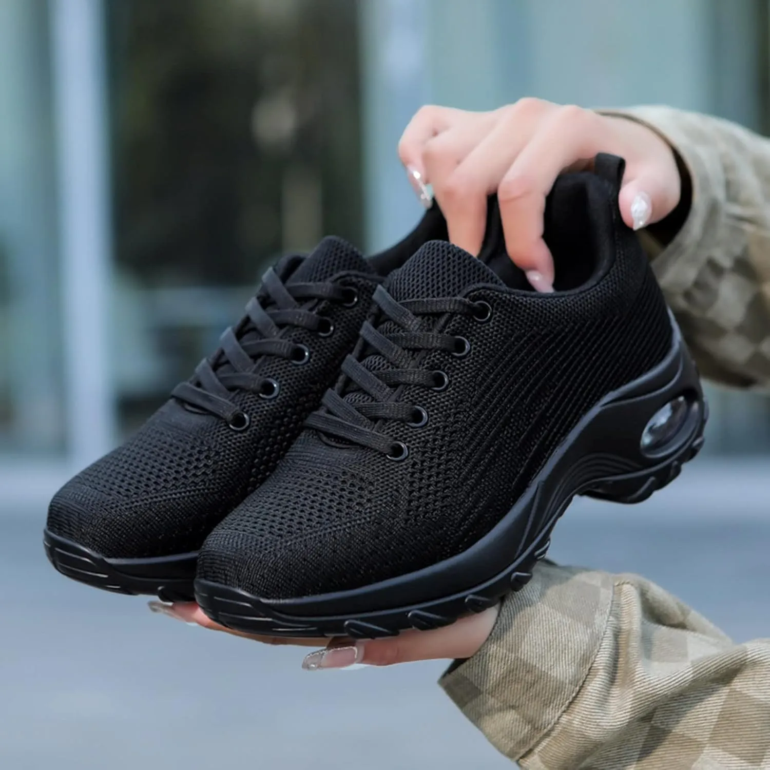 Orthopedic Sneakers for Women Mesh Breathable Air-Cushion Walking Running Shoes Comfortable Tennis Shoes Non Slip Lightweight Casual Womens Sneakers with Arch Support