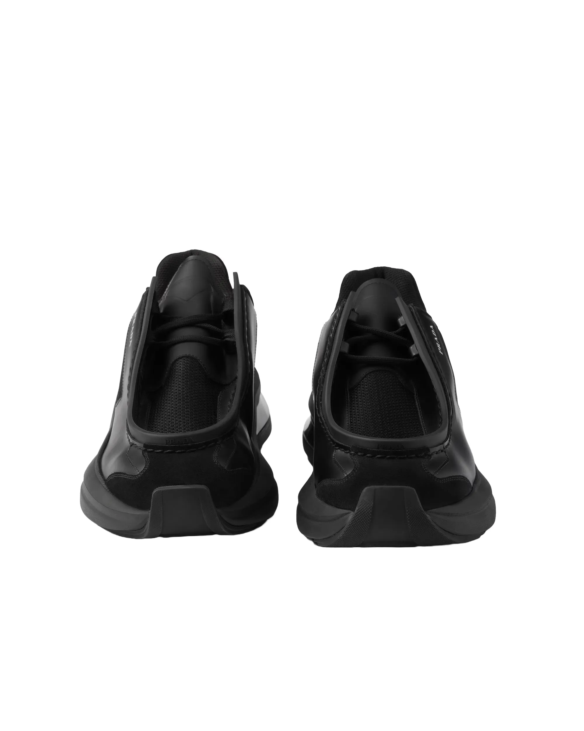 Prada Men's Phaser Sneakers With Rubber Burlotto Detail