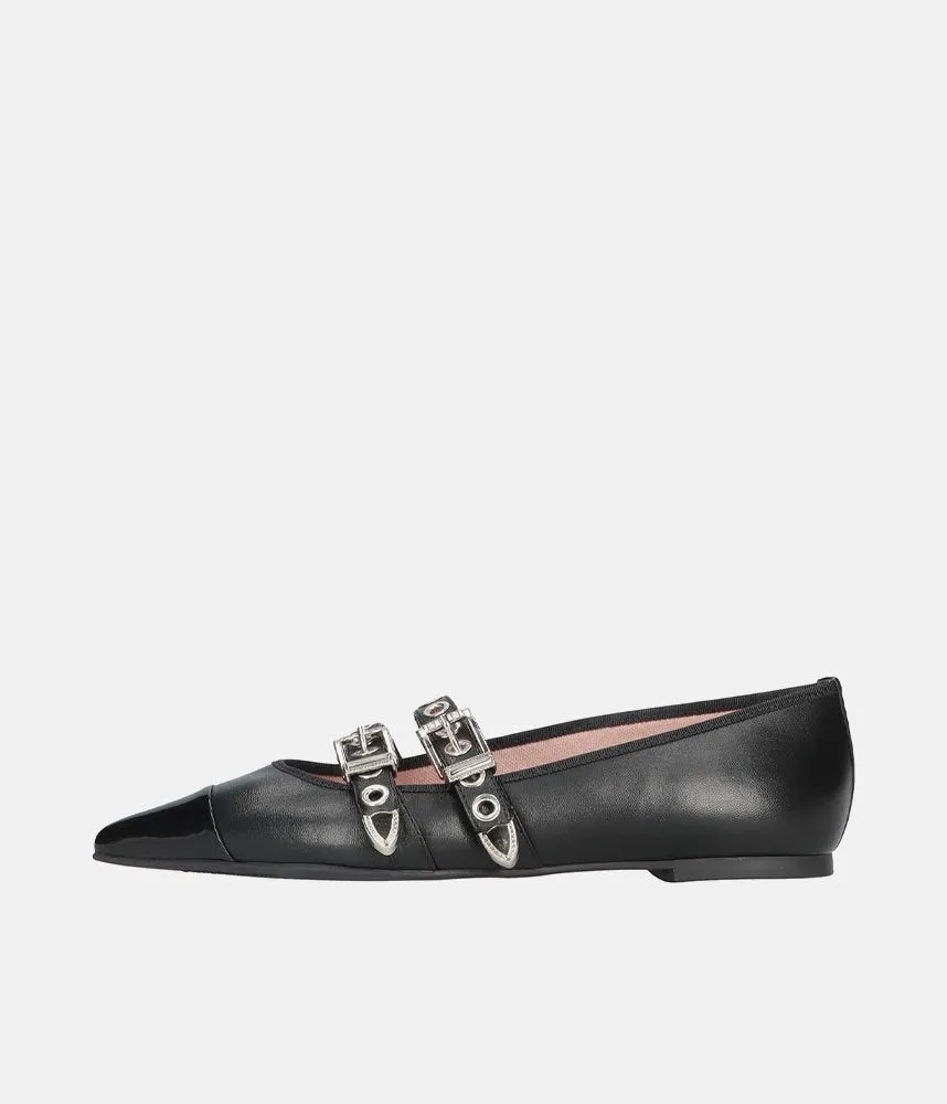 Pretty Ballerina Fashionable Black Pointy Toe Flats