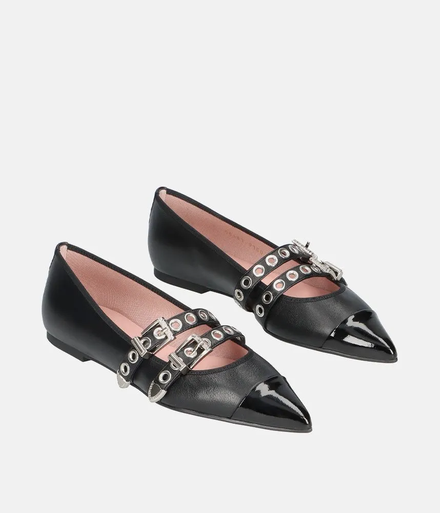 Pretty Ballerina Fashionable Black Pointy Toe Flats